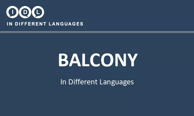 Balcony in Different Languages - Image