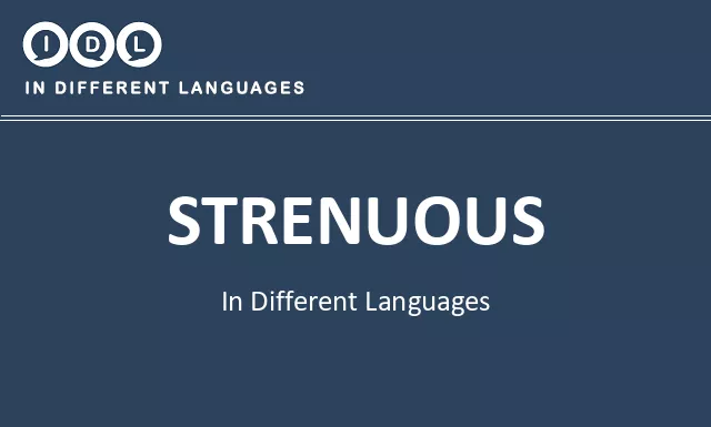 Strenuous in Different Languages - Image