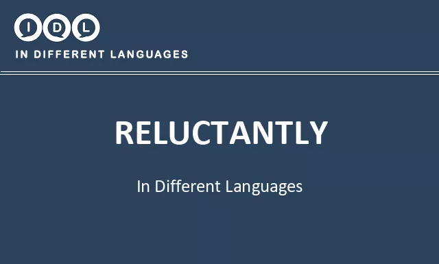 Reluctantly in Different Languages - Image