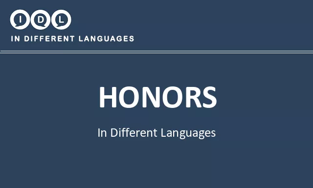 Honors in Different Languages - Image