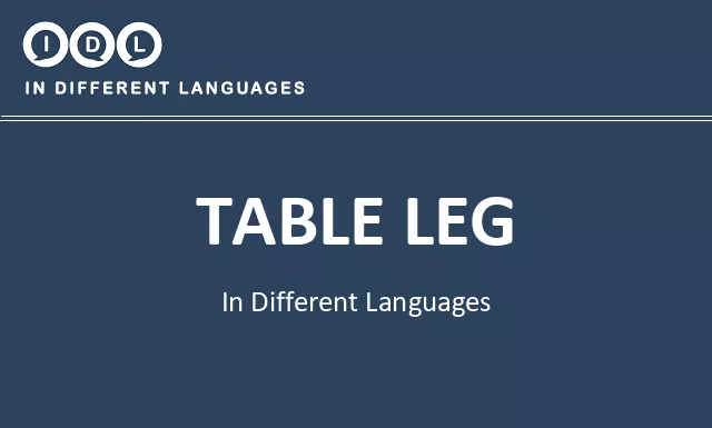 Table leg in Different Languages - Image