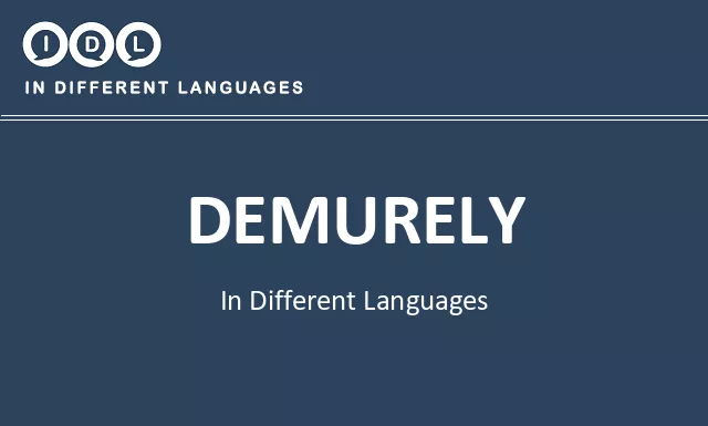 Demurely in Different Languages - Image