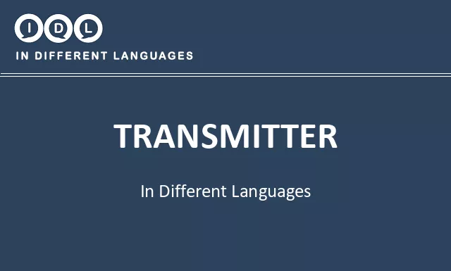 Transmitter in Different Languages - Image