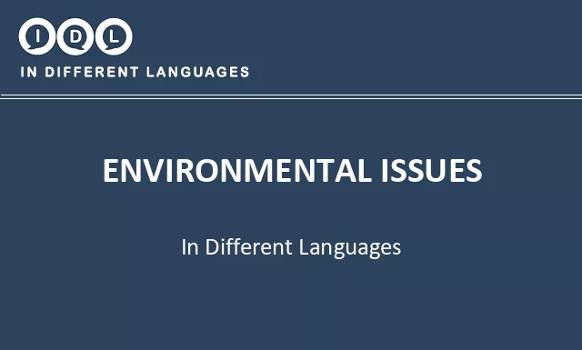 Environmental issues in Different Languages - Image