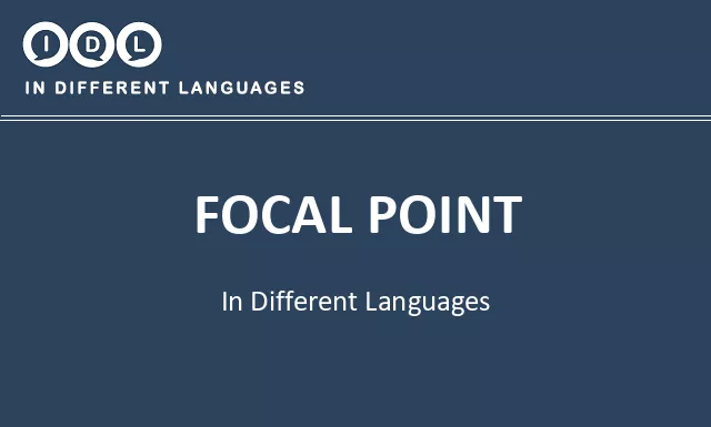 Focal point in Different Languages - Image