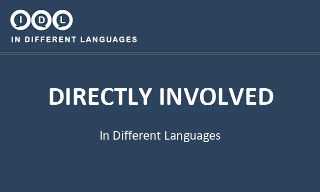 Directly involved in Different Languages - Image