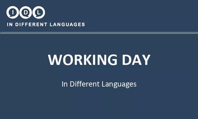 Working day in Different Languages - Image