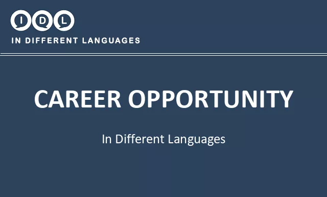 Career opportunity in Different Languages - Image