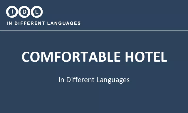 Comfortable hotel in Different Languages - Image