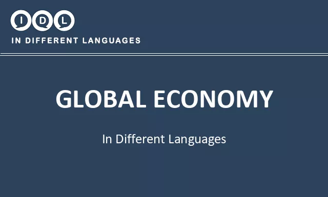 Global economy in Different Languages - Image