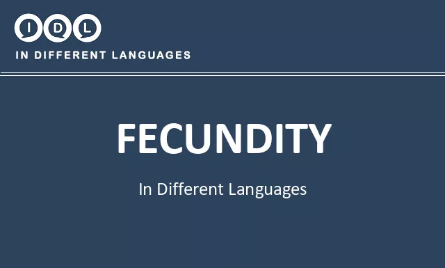 Fecundity in Different Languages - Image