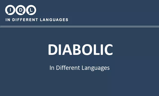 Diabolic in Different Languages - Image