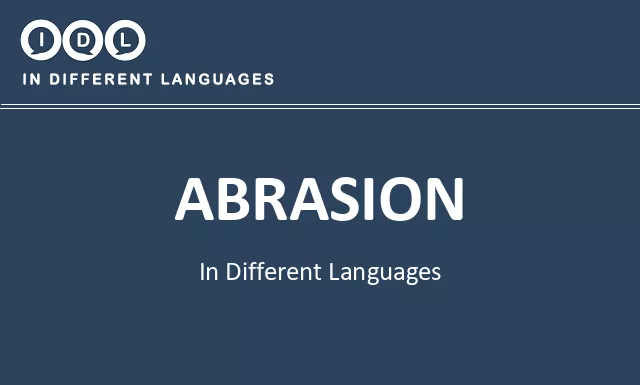 Abrasion in Different Languages - Image