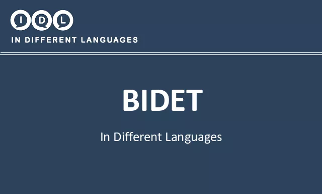 Bidet in Different Languages - Image