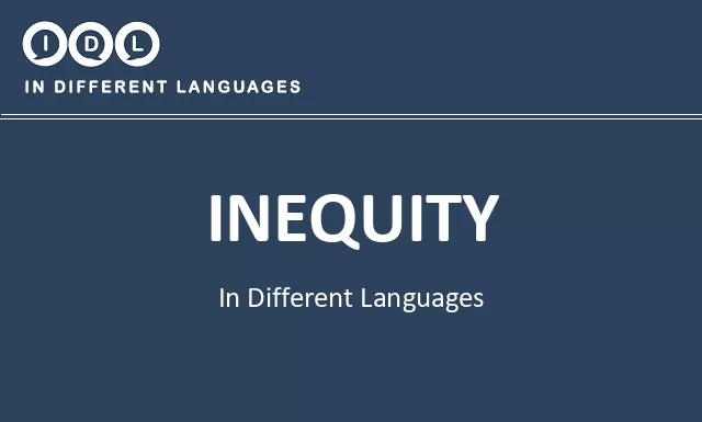 Inequity in Different Languages - Image