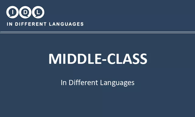 Middle-class in Different Languages - Image