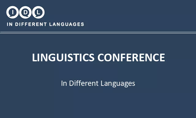 Linguistics conference in Different Languages - Image