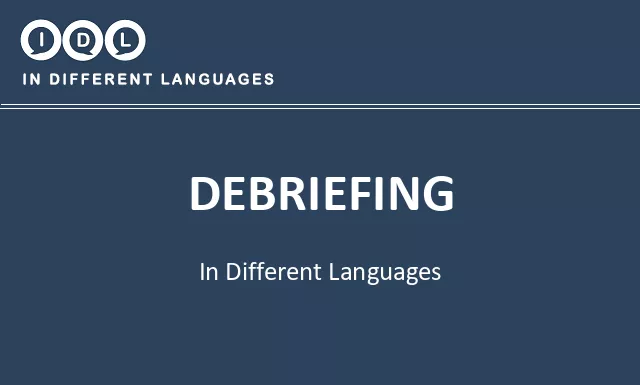 Debriefing in Different Languages - Image