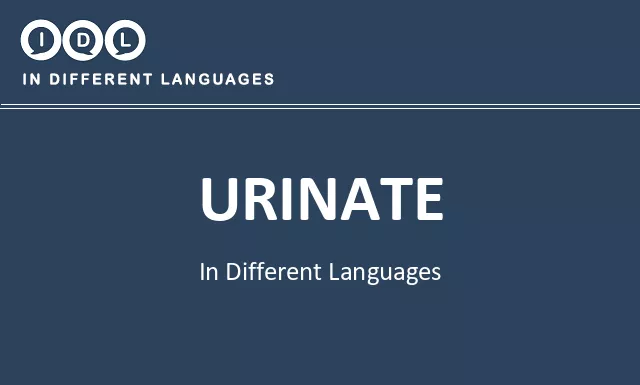 Urinate in Different Languages - Image