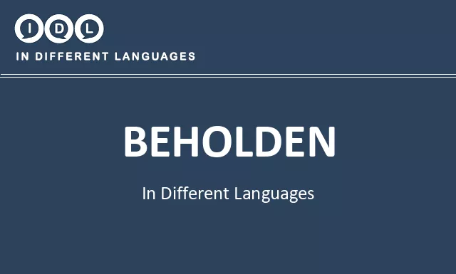 Beholden in Different Languages - Image