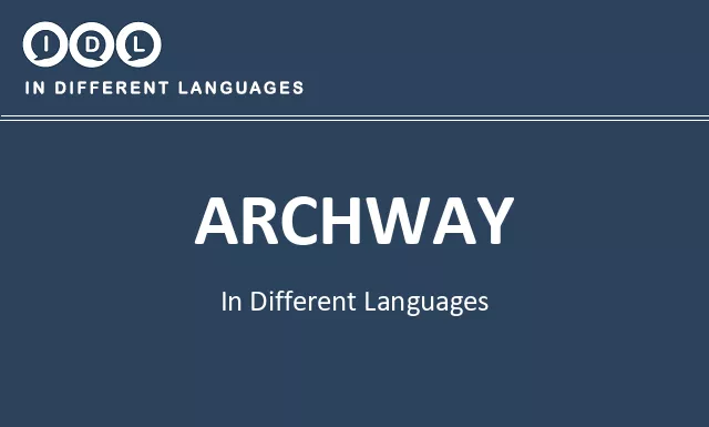 Archway in Different Languages - Image