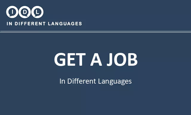 Get a job in Different Languages - Image