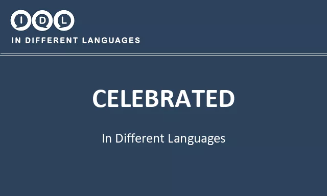 Celebrated in Different Languages - Image