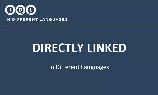 Directly linked in Different Languages - Image