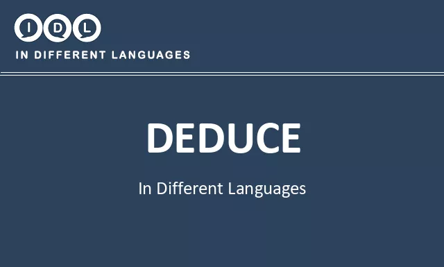 Deduce in Different Languages - Image