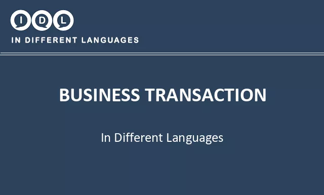 Business transaction in Different Languages - Image