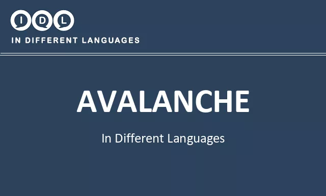 Avalanche in Different Languages - Image