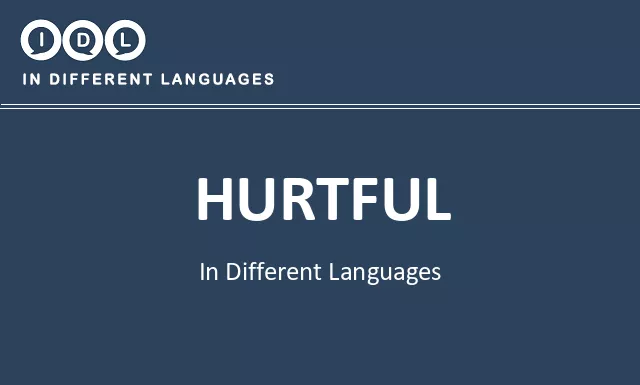 Hurtful in Different Languages - Image