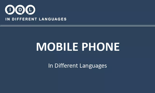 Mobile phone in Different Languages - Image
