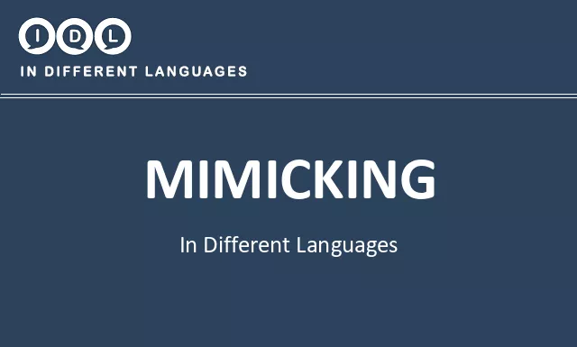 Mimicking in Different Languages - Image
