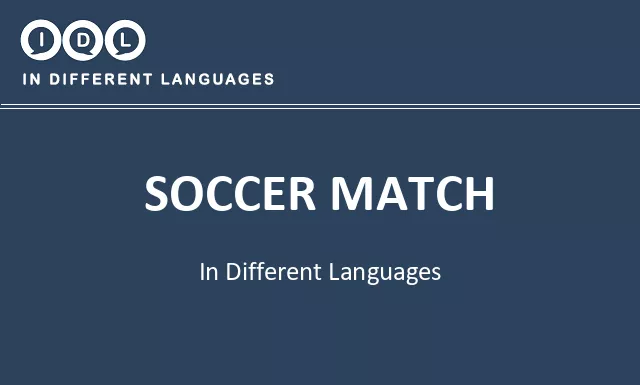 Soccer match in Different Languages - Image