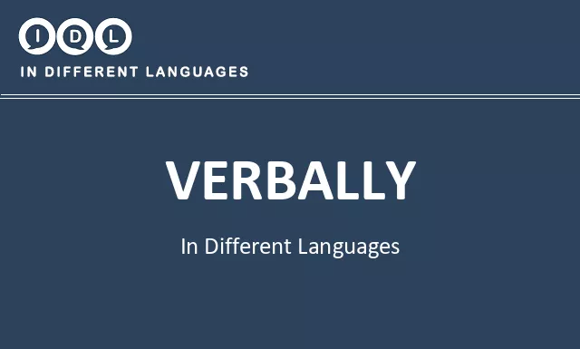Verbally in Different Languages - Image