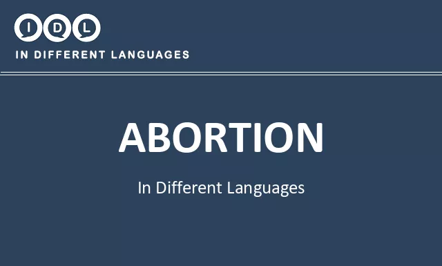 Abortion in Different Languages - Image