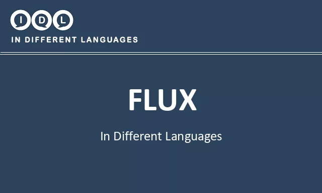 Flux in Different Languages - Image