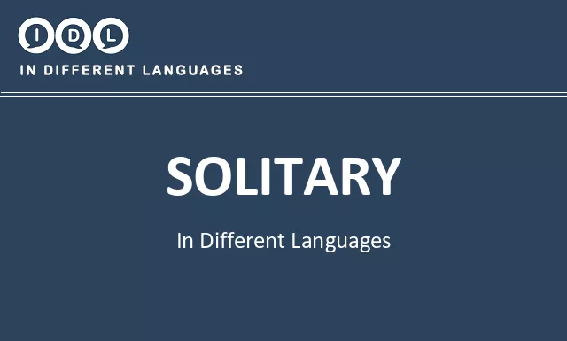 Solitary in Different Languages - Image