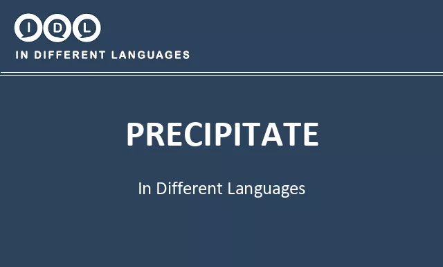 Precipitate in Different Languages - Image