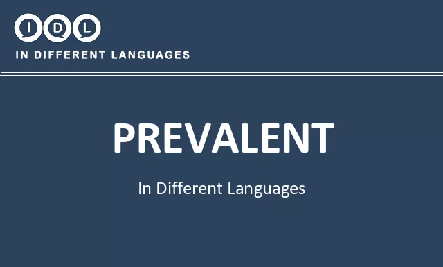 Prevalent in Different Languages - Image