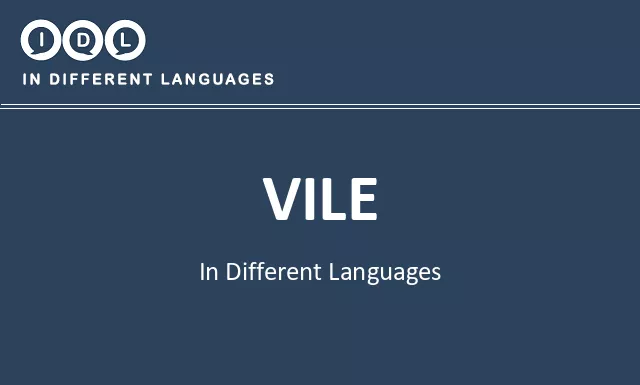 Vile in Different Languages - Image