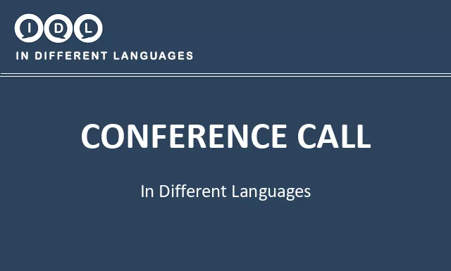 Conference call in Different Languages - Image
