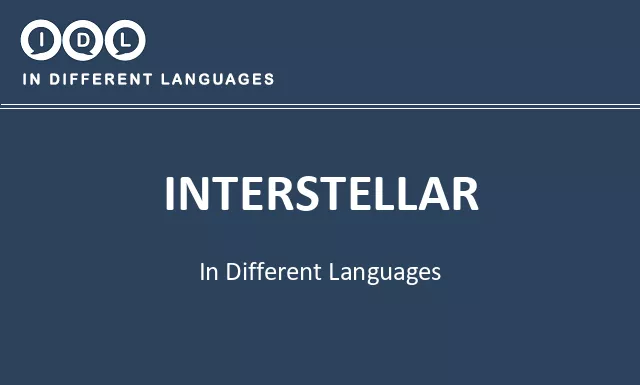Interstellar in Different Languages - Image