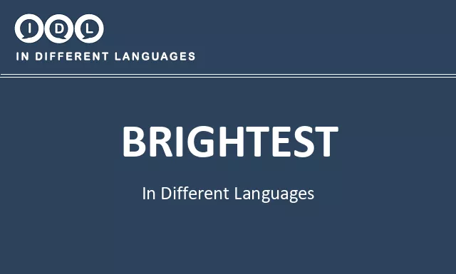 Brightest in Different Languages - Image