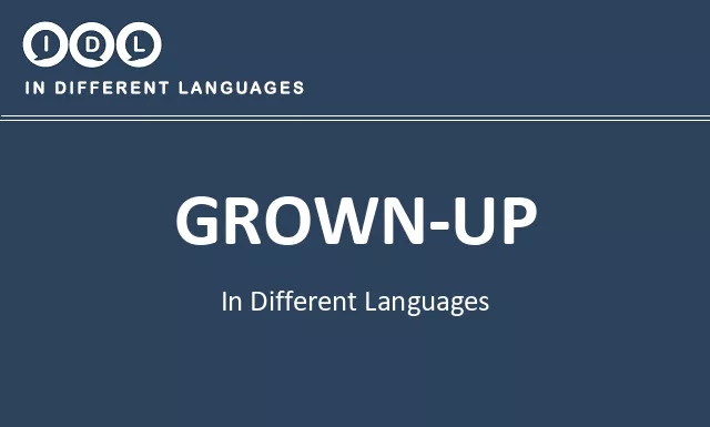 Grown-up in Different Languages - Image