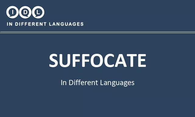 Suffocate in Different Languages - Image