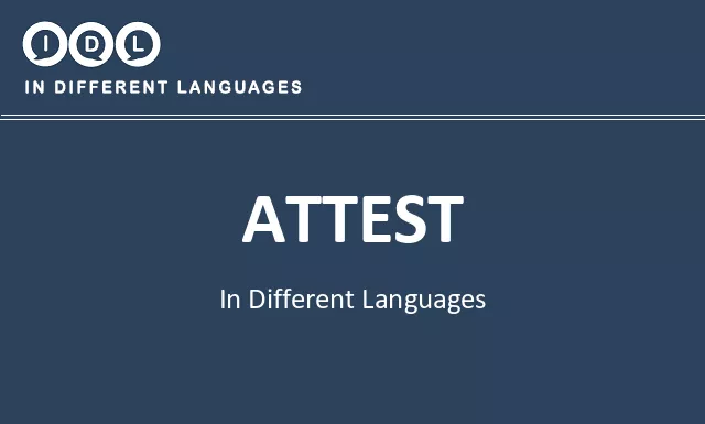 Attest in Different Languages - Image