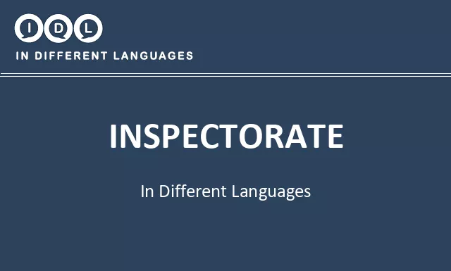 Inspectorate in Different Languages - Image