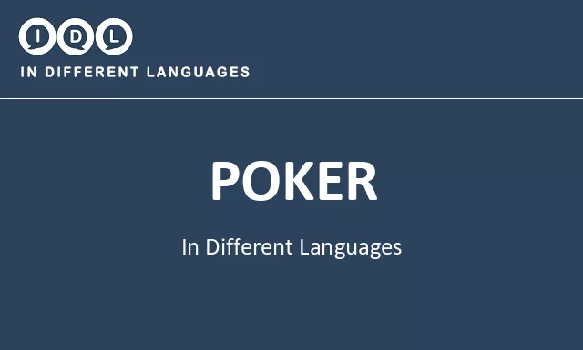 Poker in Different Languages - Image